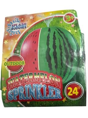 Hose Sprinkler Inflatable Toy Watermelon Ball Backyard 24" Summer Ages 3+ New
